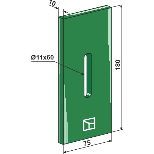 LS01-RGP-013 - Rascador de plástico Greenflex para rodillos packer - Adaptable para Kuhn