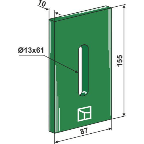 LS01-RGP-015 - Rascador de plástico Greenflex para rodillos packer - Adaptable para Kverneland / Maletti