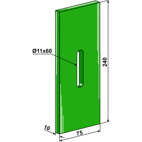 LS01-RGP-028 - Rascador de plástico Greenflex para rodillos packer - Adaptable para Landsberg