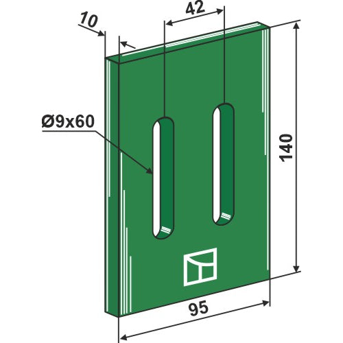 LS01-RGP-031 - Rascador de plástico Greenflex para rodillos packer - Adaptable para Maschio / Gaspardo