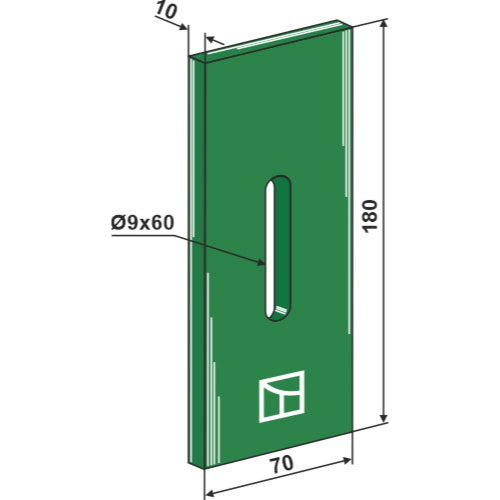 LS01-RGP-034 - Rascador de plástico Greenflex para rodillos packer - Adaptable para Niemeyer