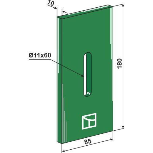 LS01-RGP-035 - Rascador de plástico Greenflex para rodillos packer - Adaptable para Niemeyer