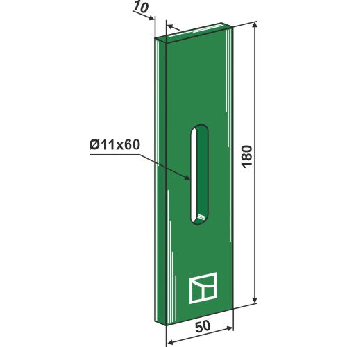 LS01-RGP-040 - Rascador de plástico Greenflex para rodillos packer - Adaptable para Sicma