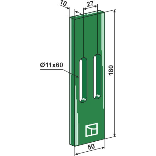 Rascador de plástico Greenflex para rodillos packer - LS01-RGP-041