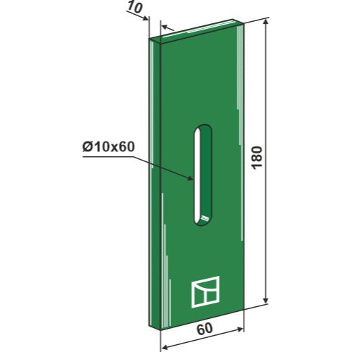 LS01-RGP-043 - Rascador de plástico Greenflex para rodillos packer - Adaptable para Sicma