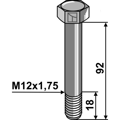LS03-TSM-033 - Tornillo - M12x175 - 12.9 - Adaptable para Dücker