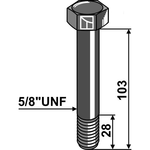 LS03-TSM-043 - Tornillo - 5/8"UNF - Adaptable para Bomford / Mc Connel