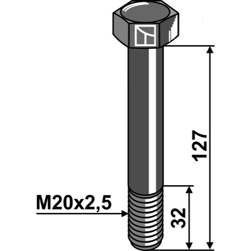 Tornillo - M20x2-5x127 - 10.9 - LS03-TSM-068