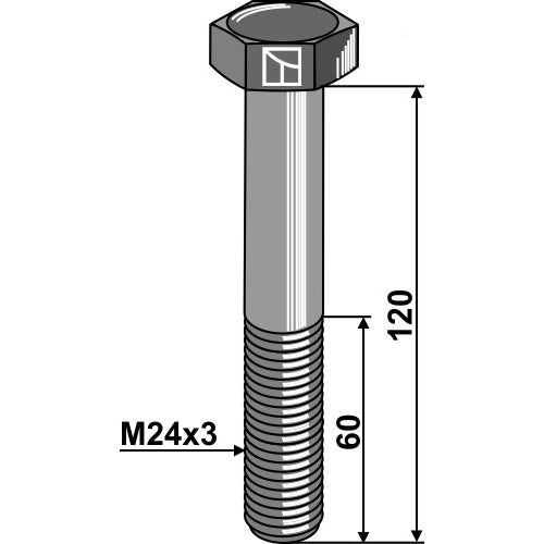 LS03-TSM-079 - Tornillo - M24x3 - 10.9 - Adaptable para Bednar / Strom