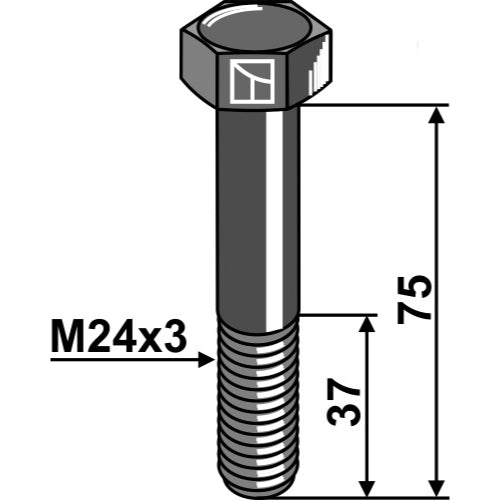 Tornillo - M24x3x75 - 10.9 - LS03-TSM-082