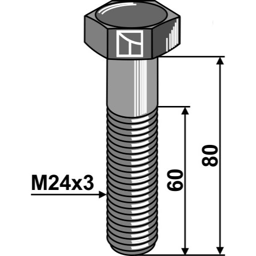 LS03-TSM-083 - Tornillo - M24x3 - 10.9 - Adaptable para Bednar / Strom