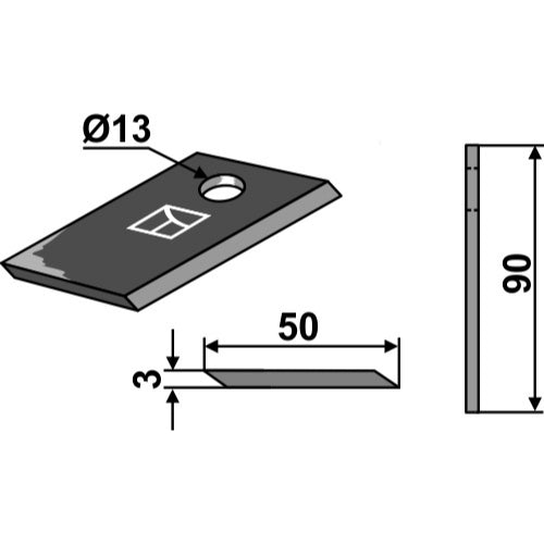 LS03-CUD-024 - Cuchilla rotativa - Adaptable para Agria