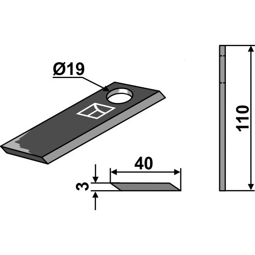 LS03-CUD-026 - Cuchilla rotativa - Adaptable para Agria