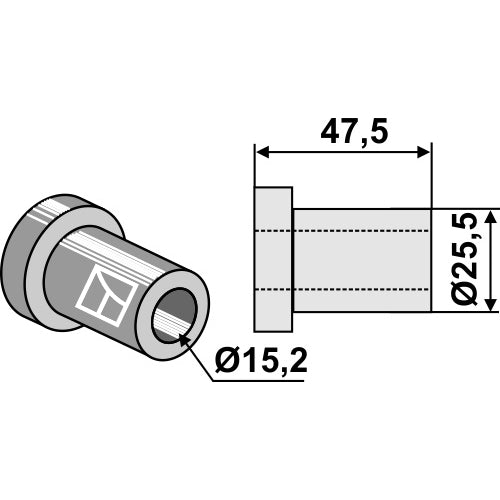 LS03-ARC-028 - Casquillo interno - Adaptable para Bomford