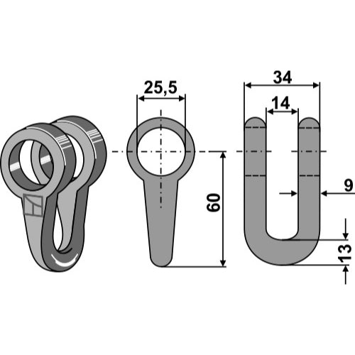 LS03-GPM-009 - Grillete - Ø255 - Adaptable para Bomford