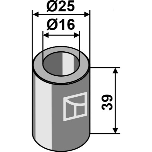 Casquillo - Ø25x16xØ39 - LS03-ARC-035