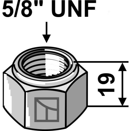 LS03-TSM-107 - Tuerca autoblocante - 5/8"UNF - Adaptable para Bomford / Mc Connel