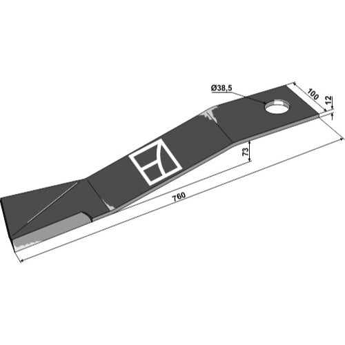 Cuchilla 760mm - lado izquierdo - LS03-CUD-091