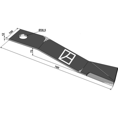 Cuchilla 760mm - lado derecho - LS03-CUD-092