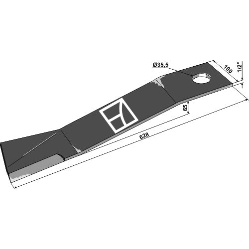 Cuchilla 628mm - LS03-CUD-100
