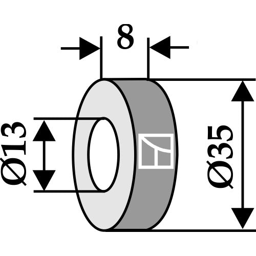 Arandela - Ø35x8xØ13 - LS03-ARC-062