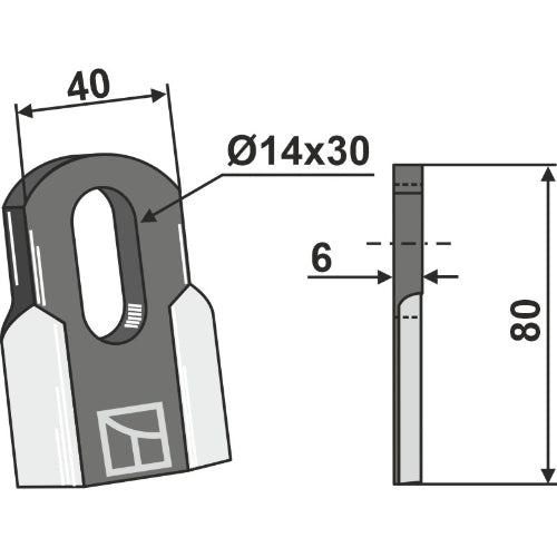LS03-CUD-147 - Cuchilla recta - Adaptable para Ferri