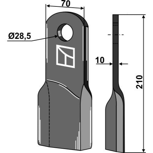 LS03-CUD-149 - Cuchilla trenzada - Adaptable para Fischer