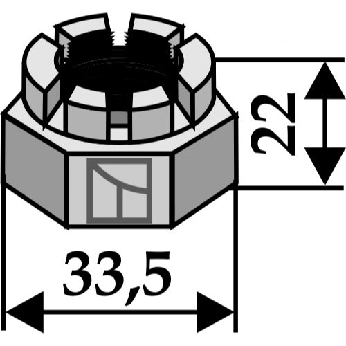 LS03-TSM-123 - Tuerca amenada - M20x15 - Adaptable para Gilbers