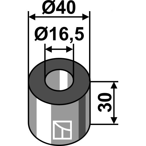 LS03-ARC-073 - Casquillo - Ø40x30xØ165 - Adaptable para Herder