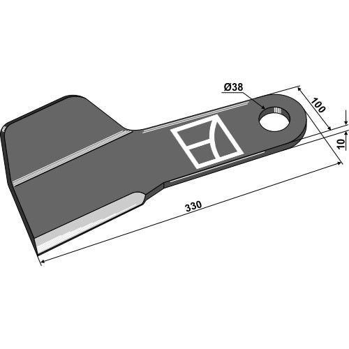 LS03-CUD-226 - Cuchilla - Dcha - Adaptable para Spearhead