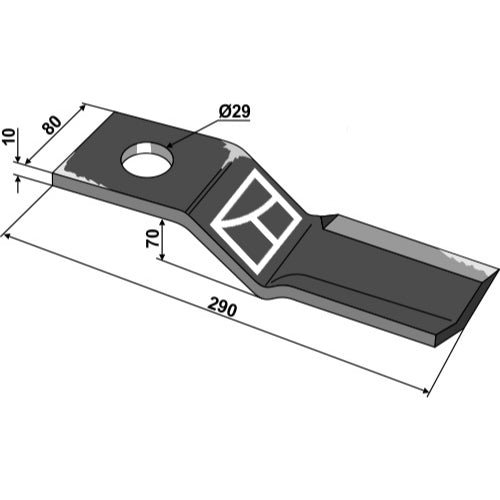 LS03-CUD-272 - Cuchilla - Izqda - Adaptable para Seppi