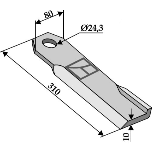 LS03-CUD-289 - Cuchilla - lado derecho - modelo antiguo - Adaptable para Humus