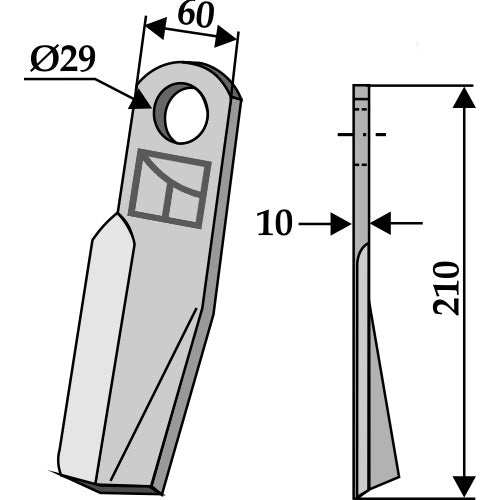 Cuchilla - lado derecho - LS03-CUD-302