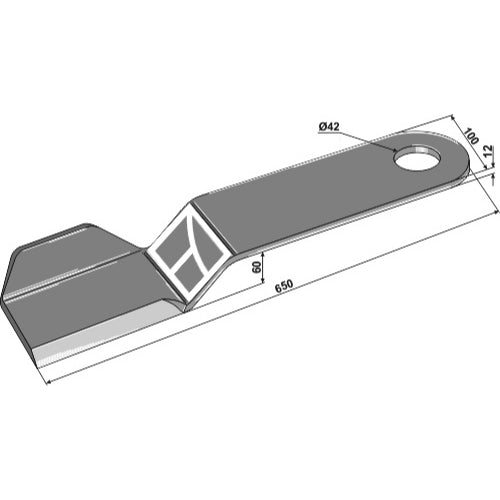 LS03-CUD-314 - Cuchilla - lado derecho - Adaptable para Sauerburger