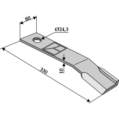 LS03-CUD-330 - Cuchilla - lado derecho - modelo nuevo - Adaptable para Humus