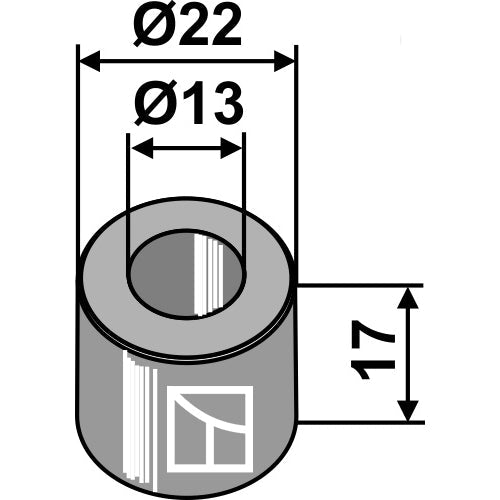 Casquillo - Ø22x17xØ13 - LS03-ARC-082