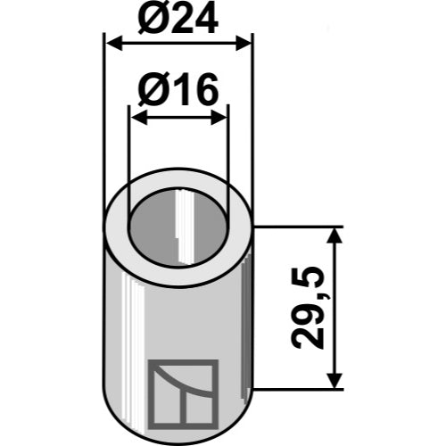 Casquillo - Ø24x29-5xØ16 - LS03-ARC-085