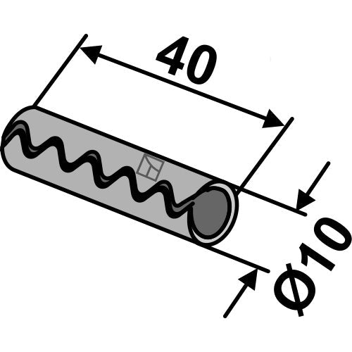 LS03-TSM-150 - Pasador elástico - Ø10x40 - Adaptable para Mulag