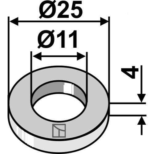 Arandela - Ø25x4xØ11 - LS03-ARC-097