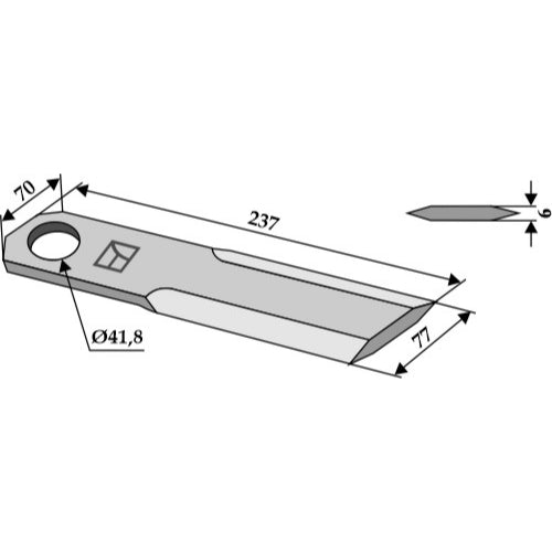 LS06-CPP-002 - Cuchilla para picador de paja - Adaptable para Biso / Nicolas