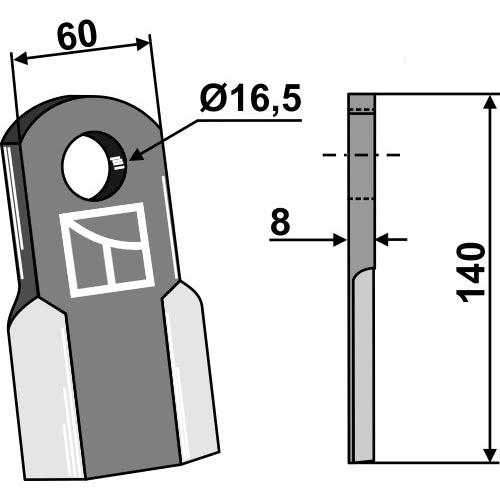 Cuchilla recta - LS03-CUD-413