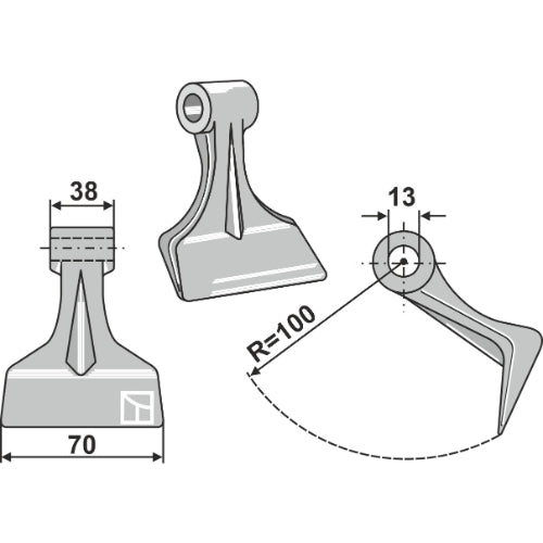 Martillo de trituradora - LS03-MPT-028