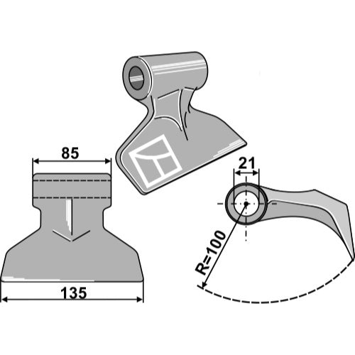 Martillo de trituradora - LS03-MPT-035