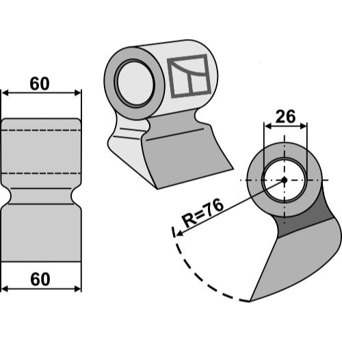 Martillo de trituradora - LS03-MPT-079