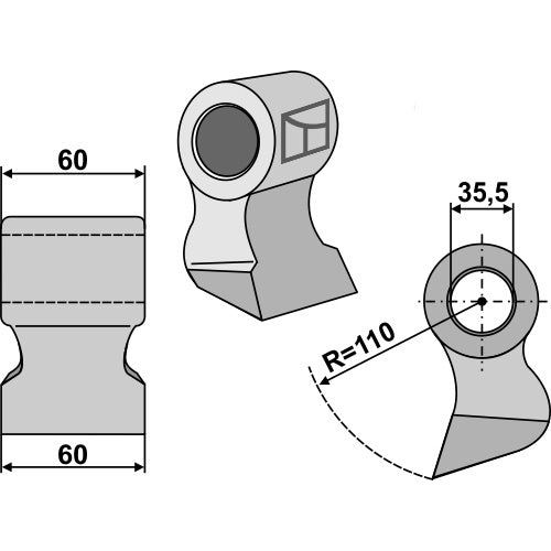 Martillo de trituradora - LS03-MPT-080