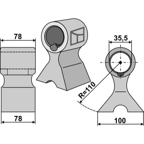 Martillo de trituradora - LS03-MPT-081