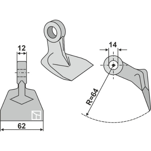 Martillo de trituradora - LS03-MPT-123