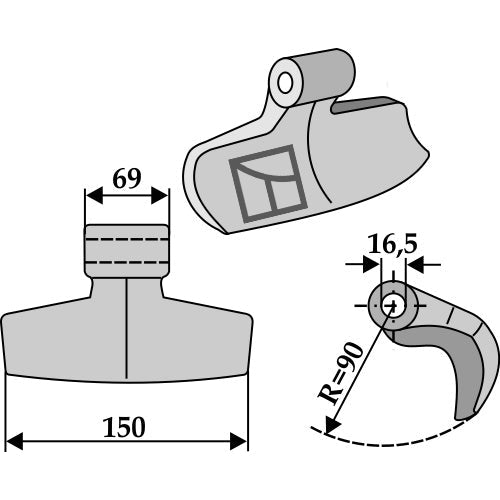 Martillo de trituradora - LS03-MPT-133