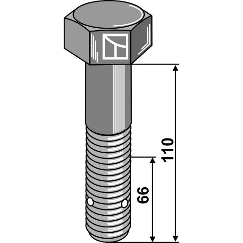 LS03-TSM-187 - Tornillo hexagonal - M24x3 - 10.9 - Adaptable para Sauerburger