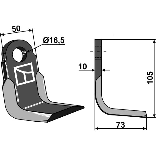 LS03-CUD-592 - Cuchilla - L - Adaptable para Palladino